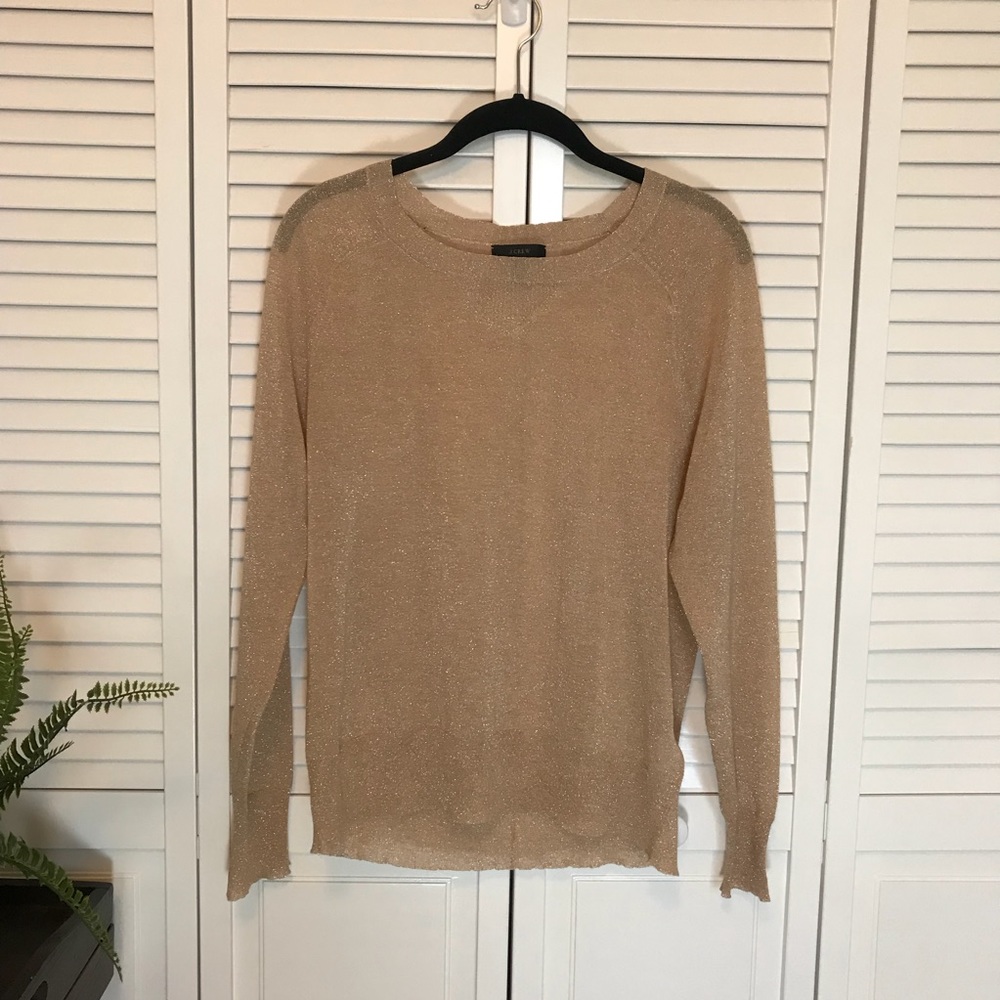 J. Crew Glittery Gold Sweater